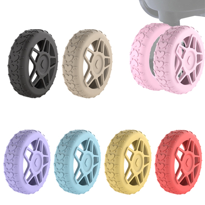 行李箱轮子保护套拉杆箱万向轮加厚耐磨静音保护套硅胶爱心全包