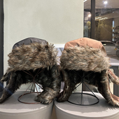 大头围复古毛绒雷锋帽子男女冬季 保暖骑车防寒护耳户外运动滑雪帽