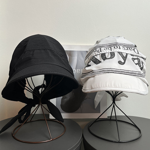 泫雅同款 街头辣妹小众露营遮阳帽子男潮 系带防晒包头棒球帽女韩版