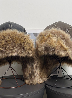 复古阿勒泰毛绒雷锋帽女秋冬草原防寒保暖护耳川西东北旅游帽子男