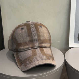 复古涂鸦水洗做旧棒球帽女字母情侣防晒大头围显脸小鸭舌帽子男潮