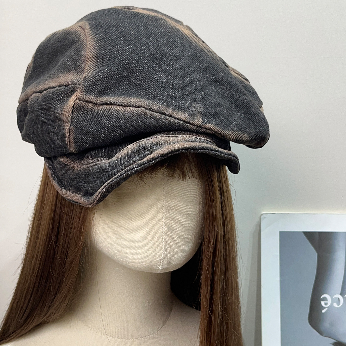 大头围复古重工水洗手绘擦染牛仔贝雷帽女遮阳显脸小百搭画家帽子,服饰配件/皮带/帽子/围巾,帽子,淘宝优惠券,粉丝福利购,淘宝优惠卷