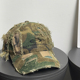 大头围复古做旧破洞小众迷彩棒球帽女街头显脸小遮阳鸭舌帽子男潮