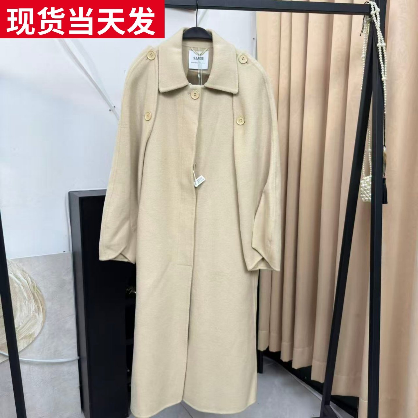 MONA100羊毛双面呢大衣外套女