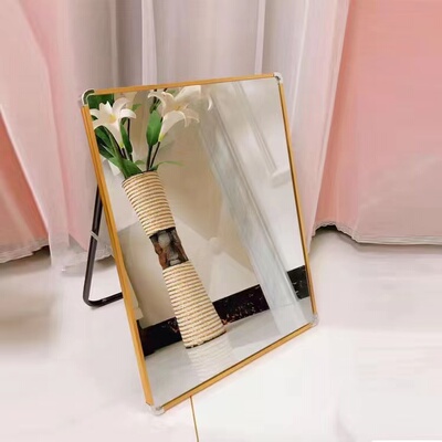 试鞋镜子铝合金框架置地台式适用