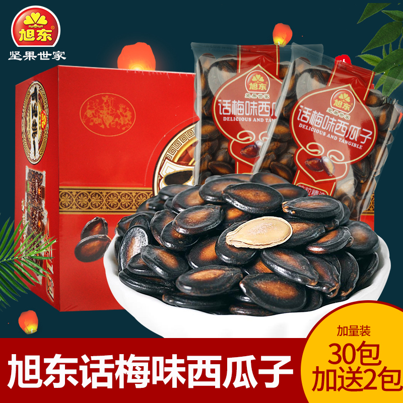 旭東話梅味西瓜子32袋禮盒小包裝百里挑一話梅味籽焦糖葵花子