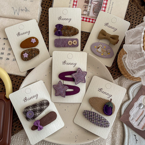 儿童秋冬系列发夹女童高级感发饰