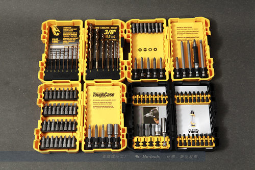 美国 DEWALT 得伟 DWA2FTS100 钻批组合套装 4盒100件