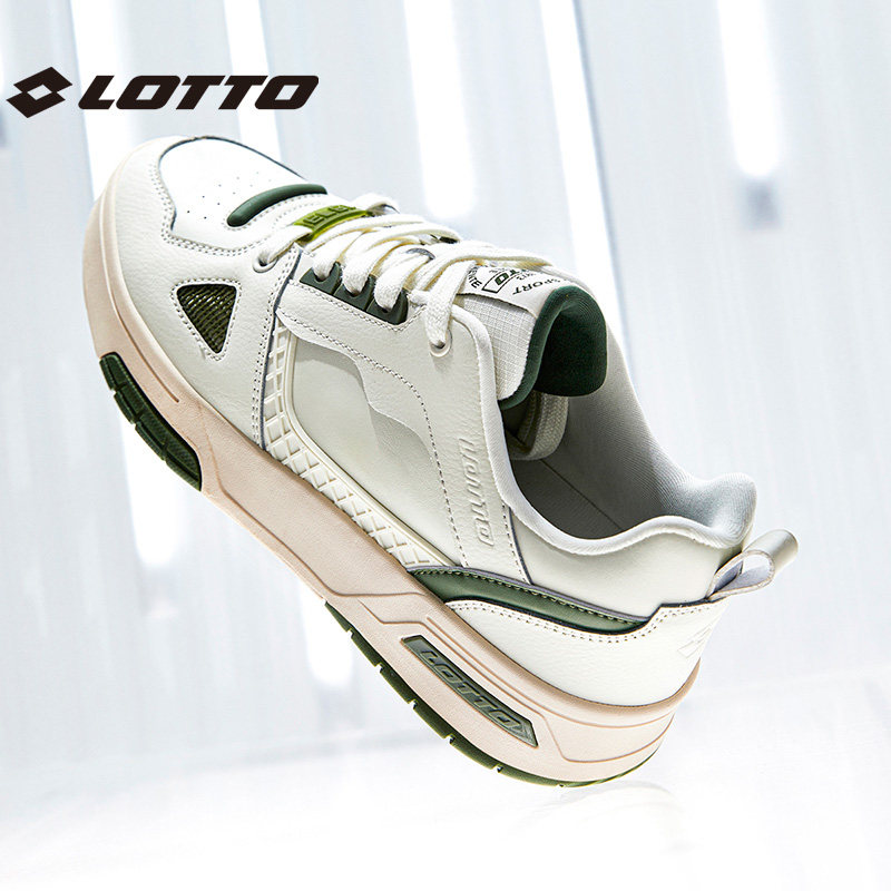 乐途男鞋板鞋运动鞋2023秋季新款白鞋韩版时尚皮面防水男士休闲鞋