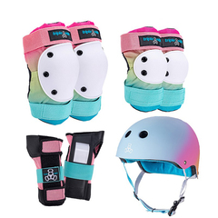 美国888护具头盔轮滑滑板平衡车陆冲护膝护肘护掌儿童成年极限