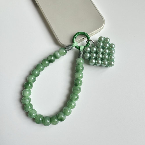 串珠手机挂绳高级感独特超好看小众手机链结实防丢手腕绳包包挂饰