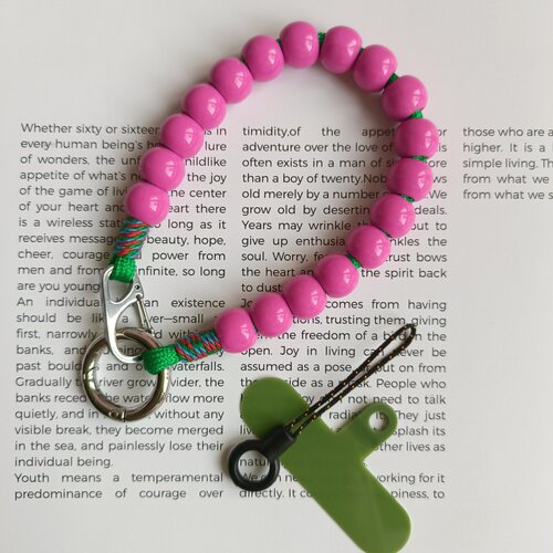 手工编织手机链DIY多巴胺串珠