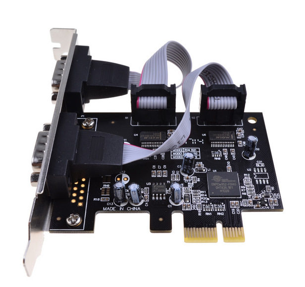 e宙PCI-E串口卡9针卡RS232转接卡PCIECOM口扩展卡WCH382L