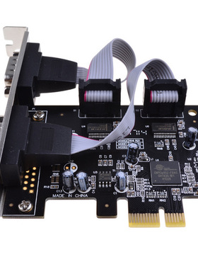 e宙PCI-E串口卡9针卡RS232转接卡PCIECOM口扩展卡WCH382L