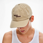 WHOOSIS 水洗小logo立体绣鸭舌帽弯檐帽简约遮阳男女 不知其名