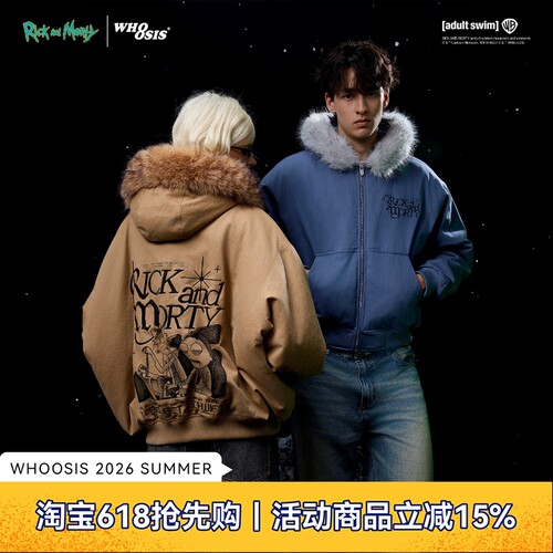 【Rick and Morty官方联名】WHOOSIS 复古毛领夹棉水洗外套秋冬男