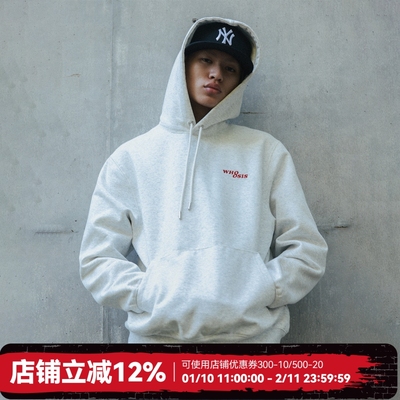 WHOOSIS（不知其名）8字小logo连帽卫衣帽衫春秋情侣百搭校园男女