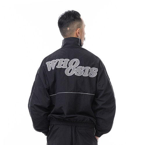 WHOOSIS（不知其名）刺绣拼接运动外套夹克秋校服新款男女休闲