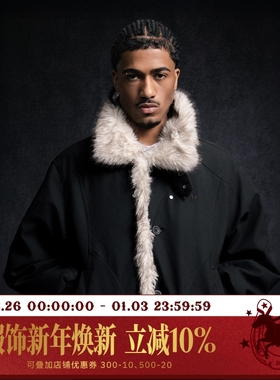 WHOOSIS（不知其名）翻领麂皮座山雕夹克外套秋冬保暖美式街头男