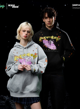 【Rick and Morty官方联名】WHOOSIS 失控飞船印花刺绣帽衫