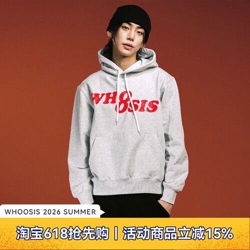 WHOOSIS（不知其名）幻影logo帽衫连帽卫衣秋简约松弛感男女情侣