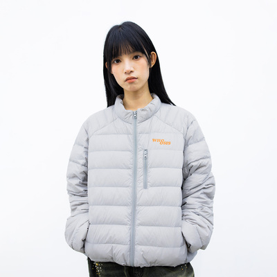 WHOOSIS（不知其名）轻薄排骨拼接羽绒服90鸭绒冬保暖内搭外穿男