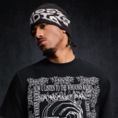 保暖户外字母针织帽子百搭美式 棉帽冬季 休闲男女潮 RADIO WHOOSIS