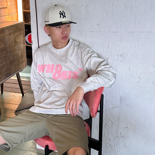 WHOOSIS（不知其名）幻影logo长袖t恤新配色春秋百搭男女校园情侣