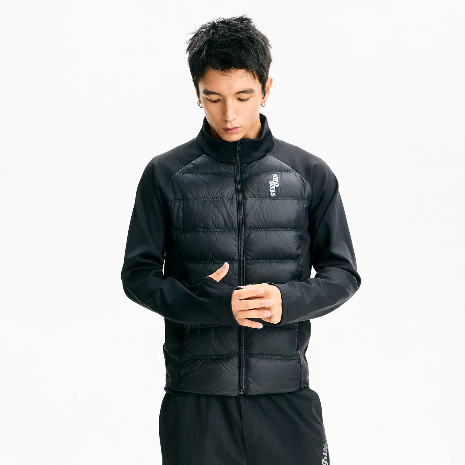 WHOOSIS（不知其名）运动拼接袖轻薄羽绒服外套鸭绒秋冬休闲男女图片