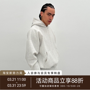 基础百搭春秋卫衣情侣男女校园 刺绣logo帽衫 WHOOSIS 不知其名