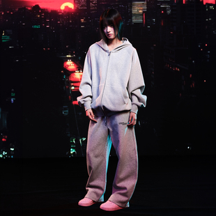 长裤 太空棉弯刀卫裤 子简约百搭校园情侣男女 不知其名 WHOOSIS