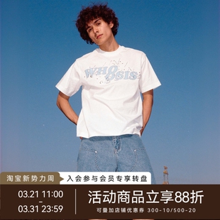 T恤夏季 雨滴珠片烫钻贴布短袖 男女校园潮情侣 不知其名 WHOOSIS