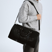 WHOOSIS 不知其名 logo刺绣大容量旅行健身皮包通勤校园外出潮