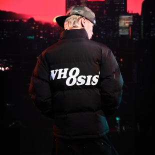 WHOOSIS 8字幻影logo基础棉服冬保暖校园百搭国潮男女 不知其名