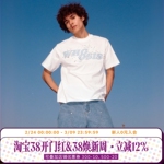 WHOOSIS（不知其名）雨滴珠片烫钻贴布短袖T恤夏季男女校园潮情侣