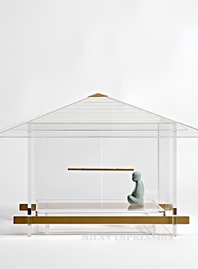 新中式风家具展厅小屋亚克力摆件