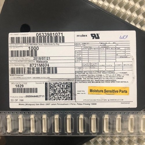 molex连接器 53398-1071 533981071 针座10P 原装现货 一个起拍