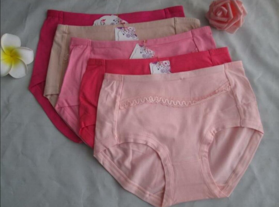 青年女士三角裤中腰棉织品内裤有机棉三角底裤时尚女短裤10条包邮