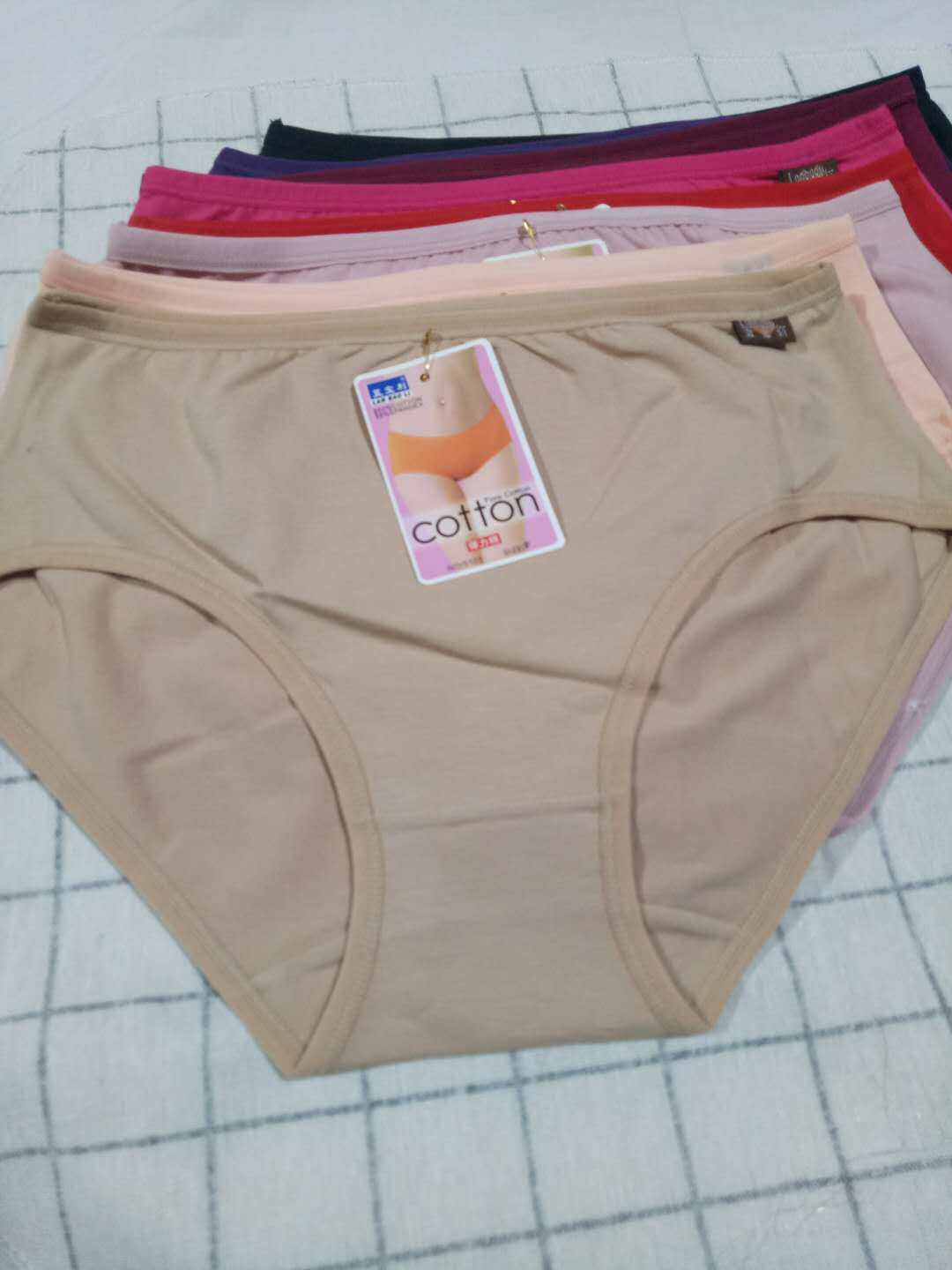 蓝宝利5103纯棉中腰女三角裤平板纯色内裤中青年短裤弹力棉靓底裤