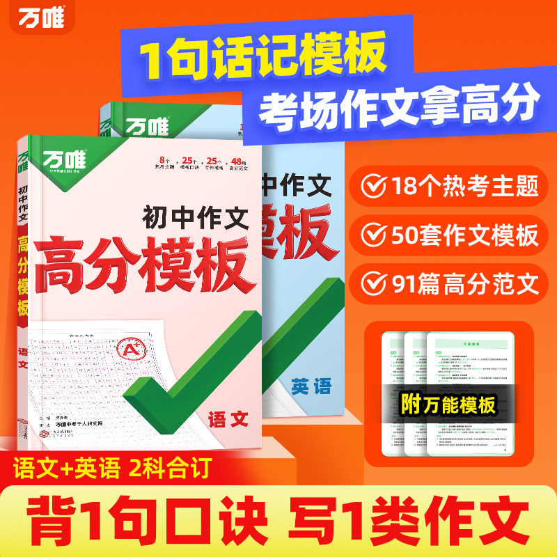 万唯中考作文口诀速记模板图片