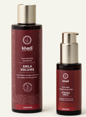 德国原装进口 Khadi Amla 纯天然洗发水+发油 强健发根 营养发根