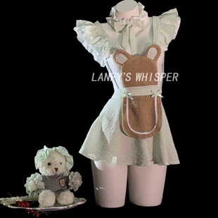 蓝菲私语「梦语管家」 纯欲小熊女仆制服情趣cos女佣可爱qq内衣