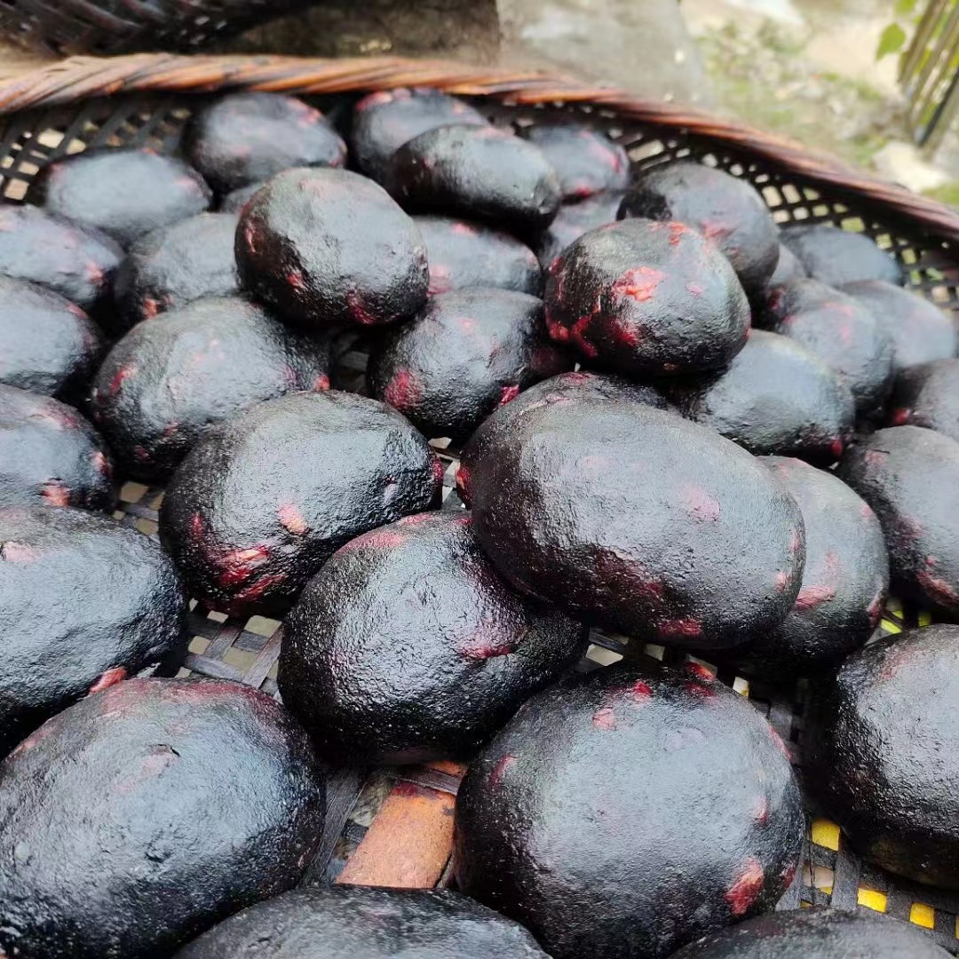 猪血丸子湖南邵阳土特产柴火丸子烟熏豆腐干猪血粑包装圆子下饭菜