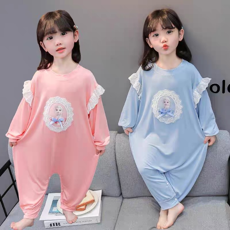 女童莫代尔连体睡衣爱莎公主空调