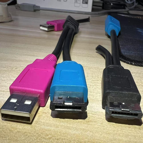 USB+eSATA公头转Power eSATA公头转接线18cm超粗铜线COMBO转接线