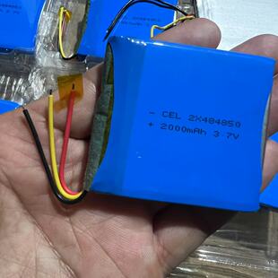 聚合物锂电池3.7V软包2000mah带三条线蓝牙音行GPS定位仪 484850
