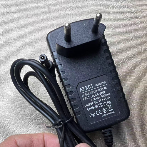配件欧规圆插头14V 1.2A电源适配器 开关电源DC头5.5*2.1mm