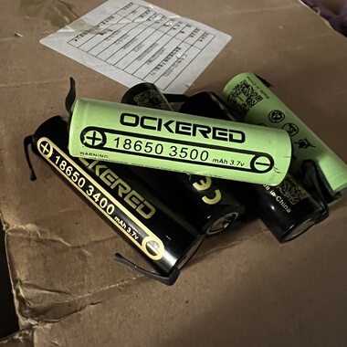 OCKERED全新BAK比克电芯18650锂电池2000mAh平头3.7v带焊接镍片