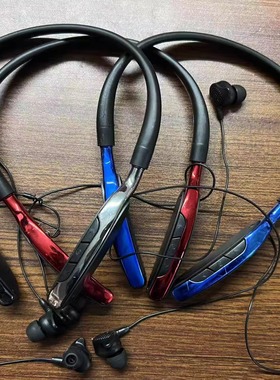 特价电池坏 外单尾货link bits蓝牙耳机挂脖式颈挂式TF插卡