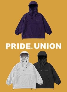 PRIDE*UNION骄傲集结三防套头袋鼠A型半拉链户外防水防风夹克